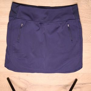 Athleta Navy Golf Skort with zipper pockets